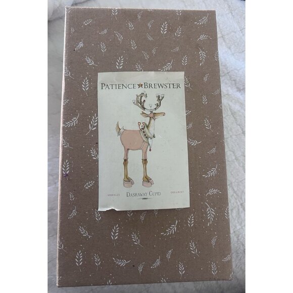 Patience Brewster Krinkles Ornament DASHAWAY CUPID Reindeer 08-30235 w/ box - Picture 2 of 8